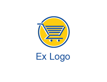 round retail logo showing a shopping cart