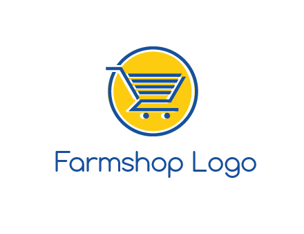 round retail logo showing a shopping cart