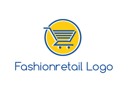 round retail logo showing a shopping cart