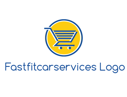 round retail logo showing a shopping cart