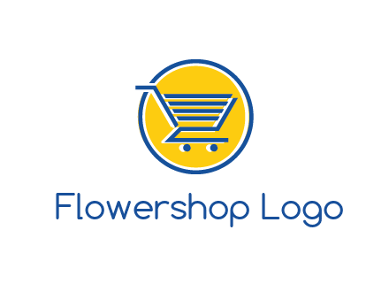 round retail logo showing a shopping cart