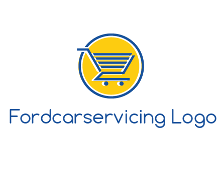 round retail logo showing a shopping cart