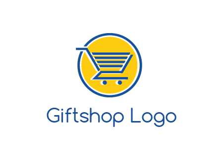 round retail logo showing a shopping cart