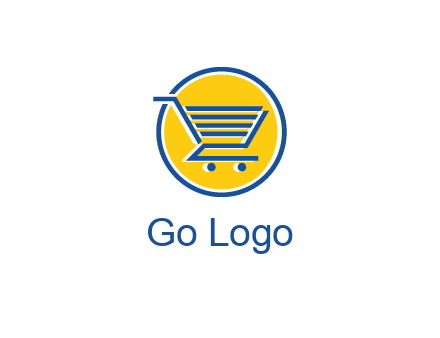 round retail logo showing a shopping cart