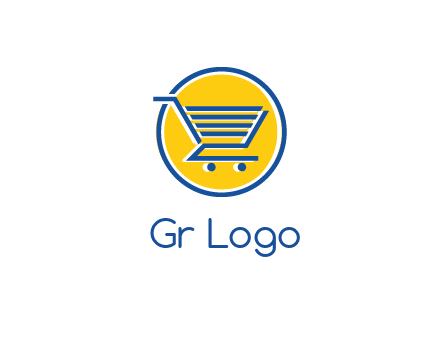 round retail logo showing a shopping cart