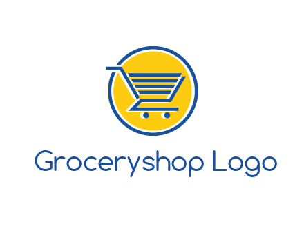 round retail logo showing a shopping cart