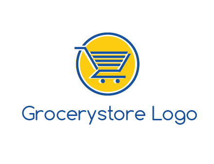 round retail logo showing a shopping cart