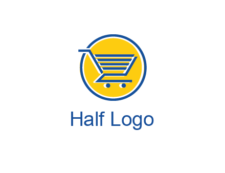 round retail logo showing a shopping cart