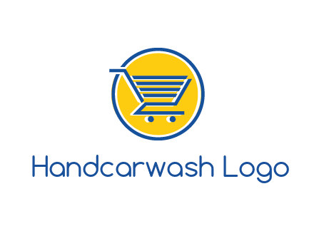 round retail logo showing a shopping cart