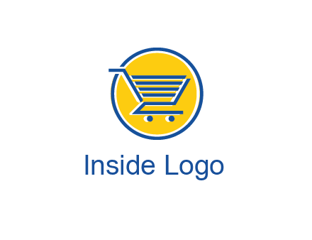 round retail logo showing a shopping cart