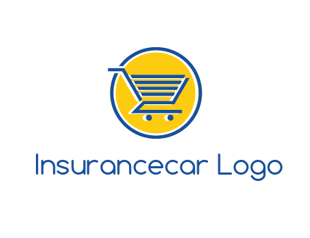 round retail logo showing a shopping cart