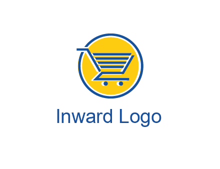 round retail logo showing a shopping cart