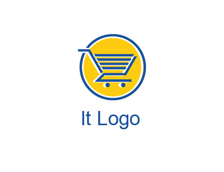 round retail logo showing a shopping cart