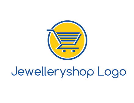round retail logo showing a shopping cart