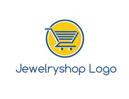 round retail logo showing a shopping cart