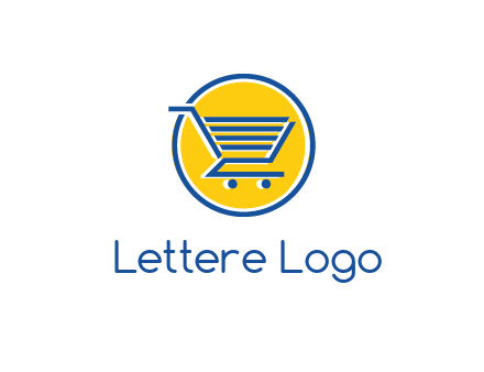 round retail logo showing a shopping cart