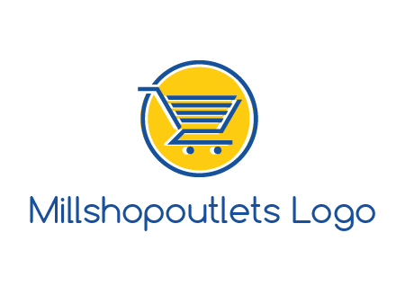 round retail logo showing a shopping cart