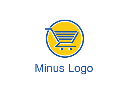 round retail logo showing a shopping cart