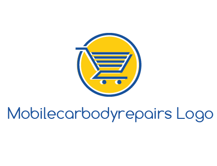 round retail logo showing a shopping cart