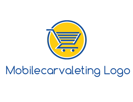 round retail logo showing a shopping cart
