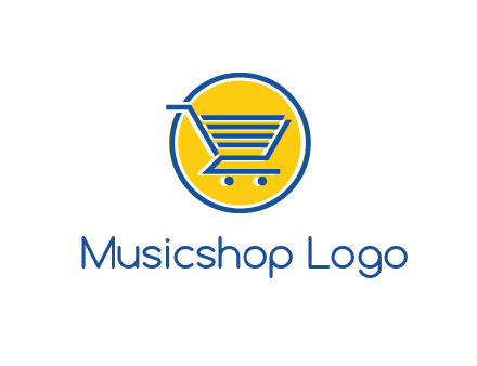 round retail logo showing a shopping cart