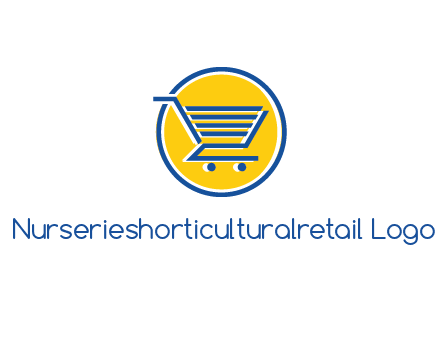 round retail logo showing a shopping cart