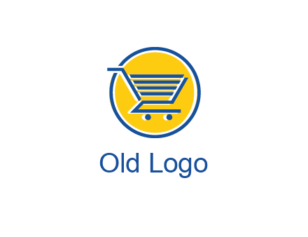 round retail logo showing a shopping cart