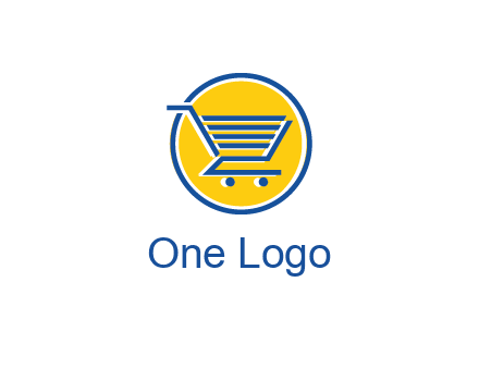 round retail logo showing a shopping cart