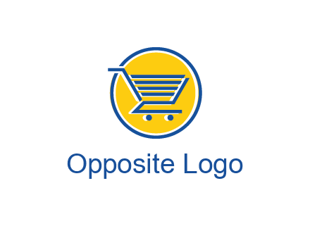 round retail logo showing a shopping cart