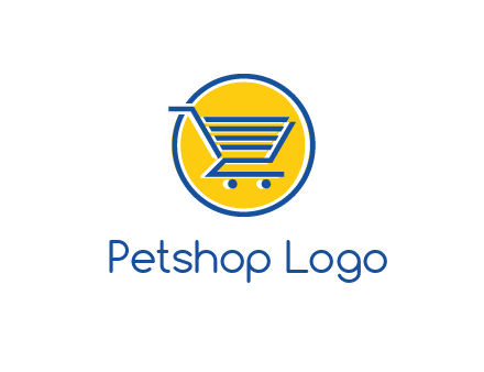 round retail logo showing a shopping cart