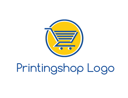 round retail logo showing a shopping cart