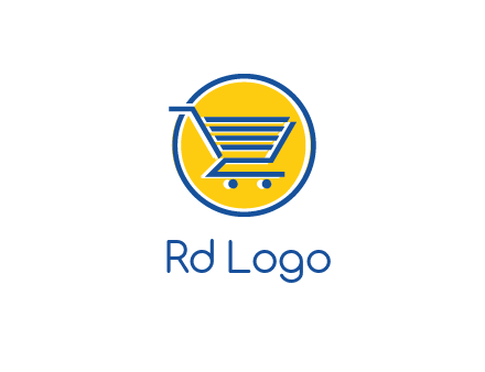 round retail logo showing a shopping cart
