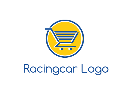 round retail logo showing a shopping cart