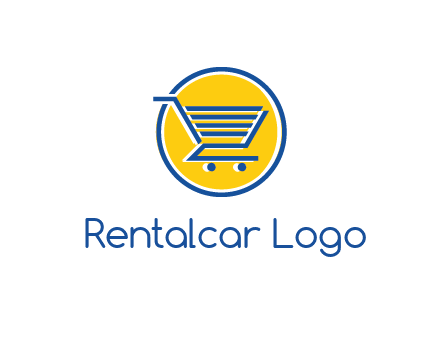 round retail logo showing a shopping cart