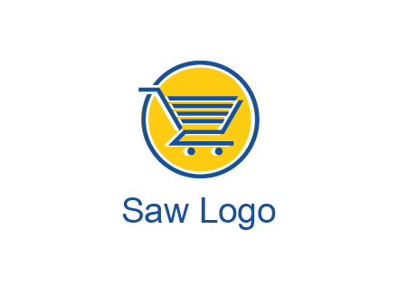 round retail logo showing a shopping cart