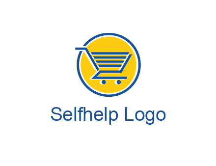round retail logo showing a shopping cart