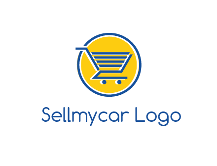 round retail logo showing a shopping cart