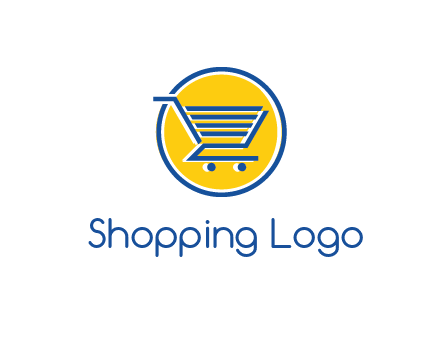 round retail logo showing a shopping cart