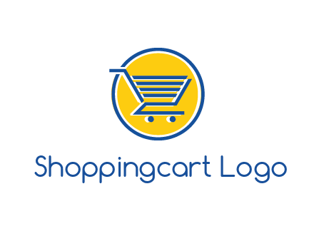 round retail logo showing a shopping cart