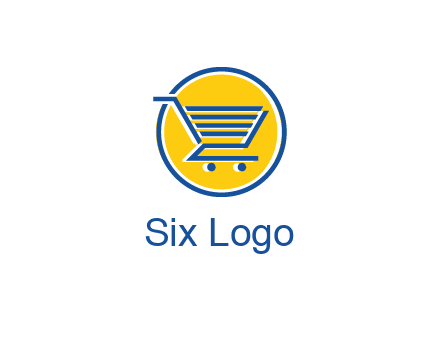 round retail logo showing a shopping cart