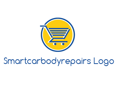 round retail logo showing a shopping cart