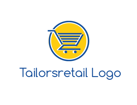 round retail logo showing a shopping cart