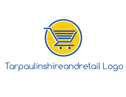 round retail logo showing a shopping cart