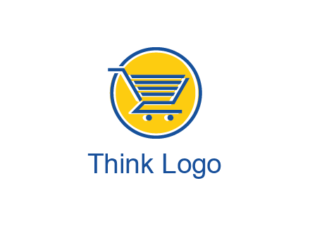 round retail logo showing a shopping cart