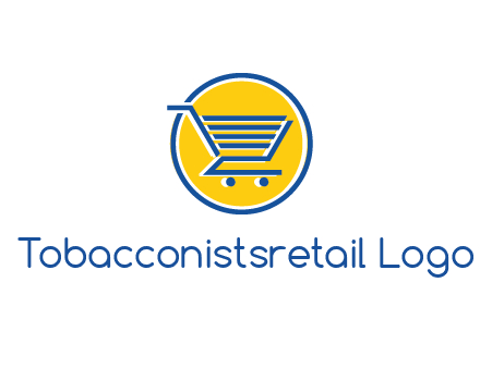 round retail logo showing a shopping cart