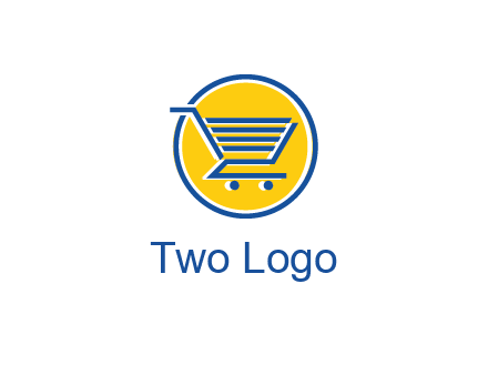 round retail logo showing a shopping cart