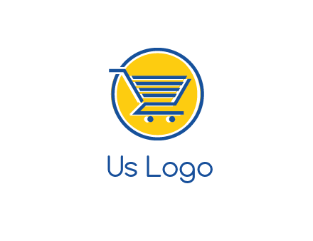 round retail logo showing a shopping cart