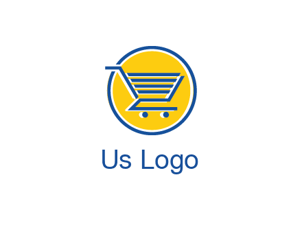 round retail logo showing a shopping cart