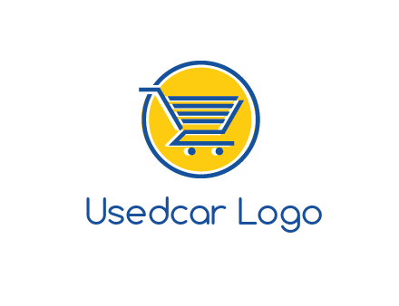 round retail logo showing a shopping cart