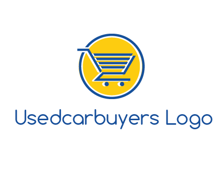 round retail logo showing a shopping cart
